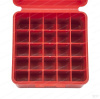 Коробочка MTM Shotshell Box для 25 патронов 20 калибра, красная купить в магазине huntingart.ru