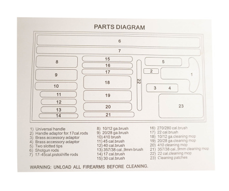 Набор для чистки (23 предмета) купить в интернет-магазине ХантингАрт