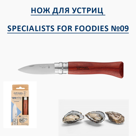 Нож для устриц Opinel серии Specialists for Foodies №09, клинок 6,5 см купить в интернет-магазине ХантингАрт