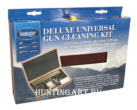 Универсальный элитный набор DAC для чистки оружия в деревянном кофре на 35 предметов купить в интернет-магазине ХантингАрт