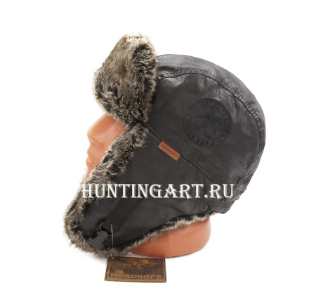 Шапка-ушанка NordKapp Balsf Pels black 530, мех Шиншилла купить в интернет-магазине ХантингАрт