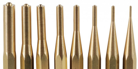 Выколотки Grace USA, комплект 8 шт, цилиндр =1,6-2,4-3,2-4-4,8-5,6–6,4-7,9 мм, латунь купить в интернет-магазине ХантингАрт