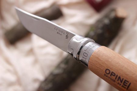 Нож Opinel серии Specialists for Foodies №10, со штопором, клинок 10 см, нержавеющая сталь, рукоять - бук купить в интернет-магазине ХантингАрт