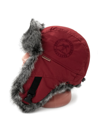 Шапка-ушанка NordKapp Badger MX Red 523, мех барсук купить в интернет-магазине ХантингАрт