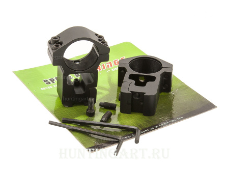 Кольца Leapers 25,4 мм на оружие с призмой 10-12 мм купить в магазине huntingart.ru