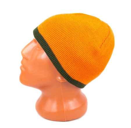 Шапка трикотажная NordKapp Reversible 208-VR с двумя светоотражающими полосками, green/orange купить в интернет-магазине ХантингАрт