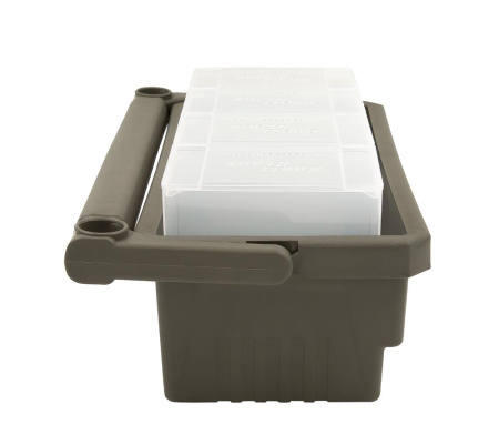 Ящик для переноски MTM Shotshell Box Caddy SS25-00 в комплекте 4 коробки по 25 патронов 12 калибра (20/28, вплоть до 410 калибра) купить в магазине huntingart.ru