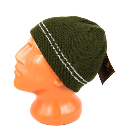 Шапка трикотажная NordKapp Reversible 208-VR с двумя светоотражающими полосками, green/orange купить в интернет-магазине ХантингАрт