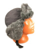 Шапка-ушанка NordKapp Badger MX Dark Grey 524, мех барсук купить в интернет-магазине ХантингАрт