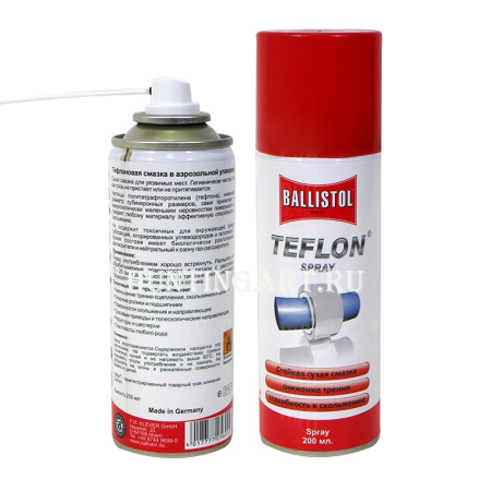 Смазка тефлоновая Ballistol PTFE-Teflon, спрей купить в интернет-магазине ХантингАрт