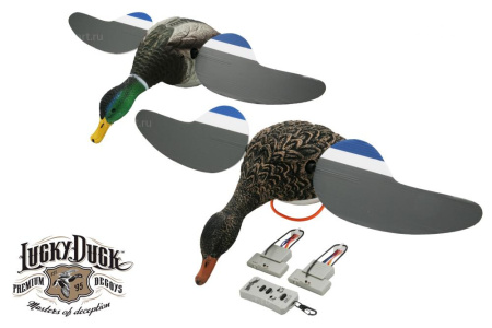 Комплект чучела утки и селезня Lucky Duck Lucky Pair II, пульта и двух модулей. купить в интерент-магазине Хантингарт